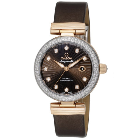OMEGA 425.27.34.20.63.001 OMEGA De Ville Ladymatic 5-Year Warranty Brown - Luxury Swiss Watch for Women