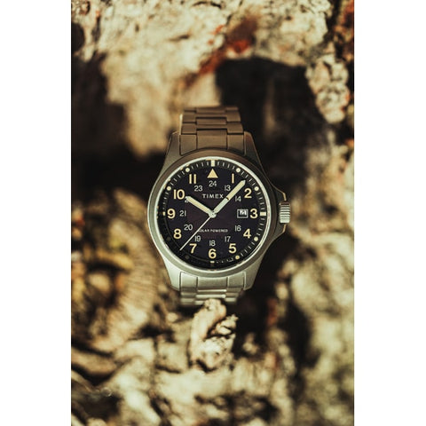 TIMEX TW2V41600 Expedition North Field Post Solar Watch - 1-Year Warranty, Black, TIMEX [Genuine Product]