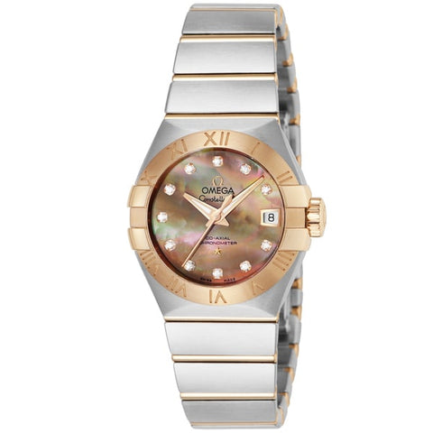 OMEGA 123.20.27.20.57.001 Constellation CO AXIAL Chronometer Ladies Metal Bracelet Swiss Luxury Watch 5 Year Warranty