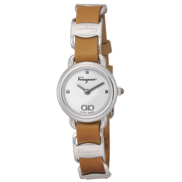 FERRAGAMO SFHT01222 Watch - Elegant Women's Watch with Leather Strap, 2 Year Warranty, Stylish Design for Any Occasion