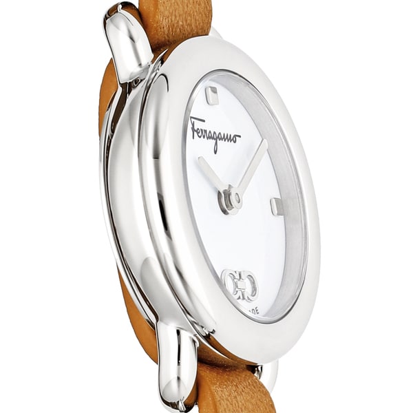FERRAGAMO SFHT01222 Watch - Elegant Women's Watch with Leather Strap, 2 Year Warranty, Stylish Design for Any Occasion (Image