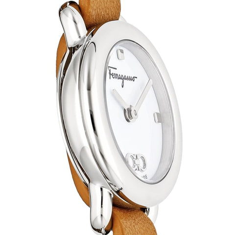 FERRAGAMO SFHT01222 Watch - Elegant Women's Watch with Leather Strap, 2 Year Warranty, Stylish Design for Any Occasion (Image
