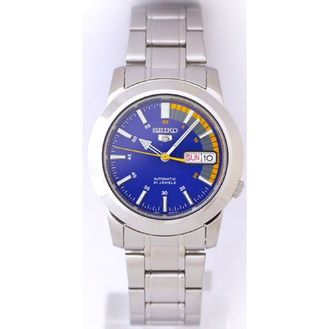 SEIKO SNKK27K1 Watch - 5 Automatic Movement Stainless Steel Bracelet Water Resistant Men's Watch with Date Function