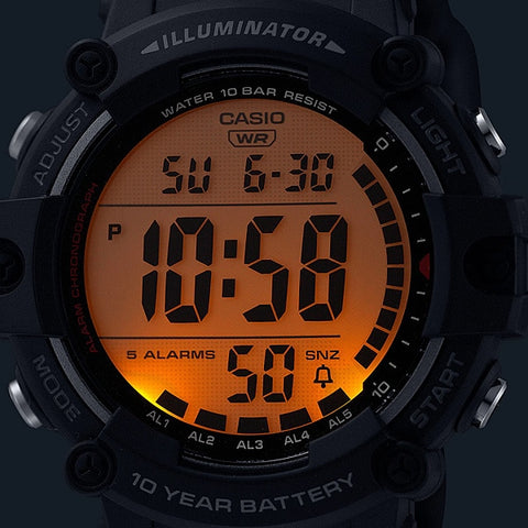 CASIO AE1500WH1AJF CASIO Collection Multi-Function Digital Watch AE-1500WH-1AJF with Stopwatch, Alarm, and LED Backlight