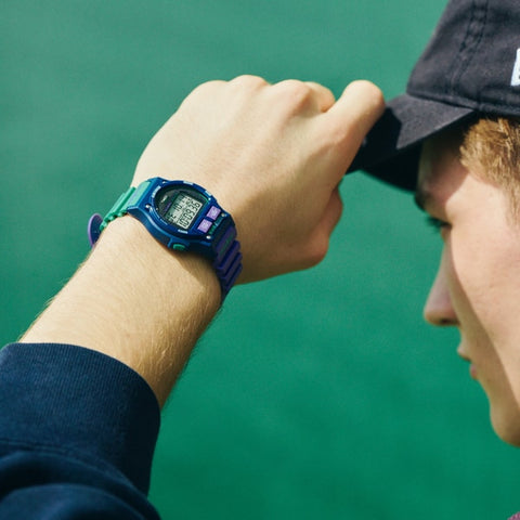 TIMEX TW5M54600 Timex Ironman 8 Lap - 1-Year Warranty, Green & Purple Sports Watch [Genuine Product]