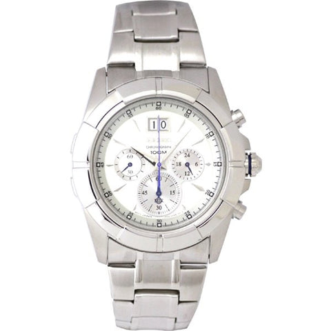 SEIKO SPC107P1 Watch - Chronograph Quartz Stainless Steel Silver Bracelet Men's Watch 1 Year Warranty Stylish Design