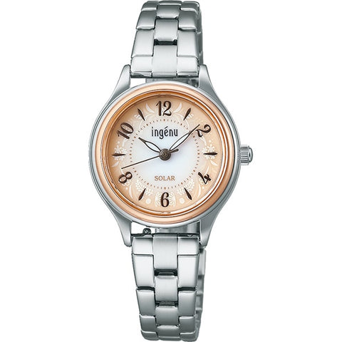 SEIKO AHJD434 Watch - Ladies INGENU Solar Powered Metal Band Elegant Design Water Resistant Watch