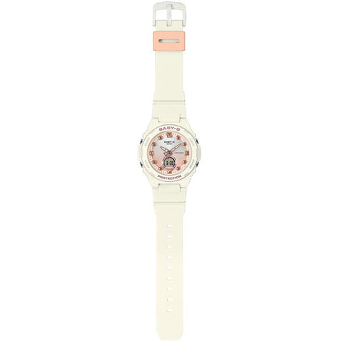 CASIO BGA 320 7A1JF Stylish Ladies BABY G Beach Scene Theme Watch with Water Resistance, Shock Resistance, and Trendy Design for Everyday Wear