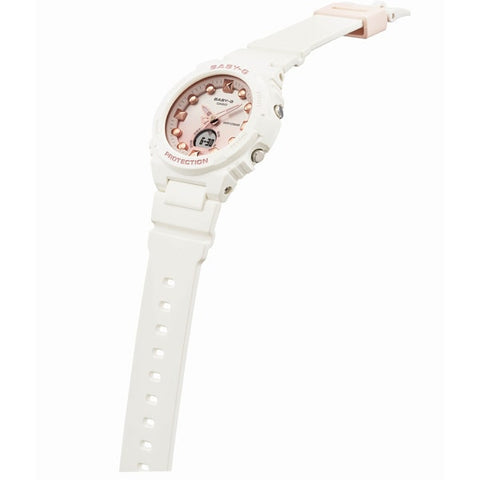 CASIO BGA 320 7A1JF Stylish Ladies BABY G Beach Scene Theme Watch with Water Resistance, Shock Resistance, and Trendy Design for Everyday Wear
