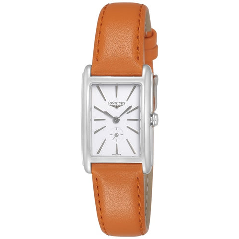 LONGINES Dolcevita 2-Year Warranty White Dial with Orange Strap L5.255.4.11.8 [Parallel Import] - Swiss Luxury Watch