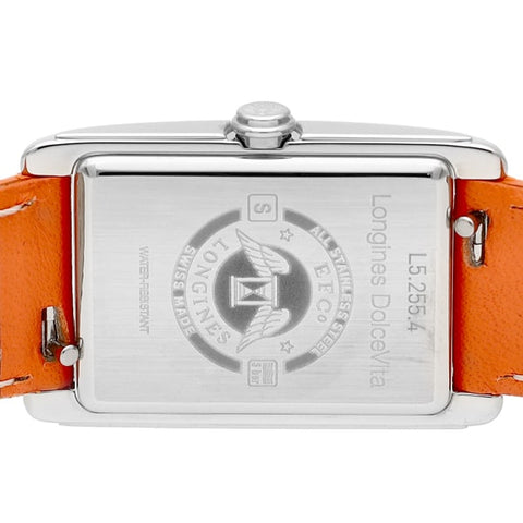 LONGINES Dolcevita 2-Year Warranty White Dial with Orange Strap L5.255.4.11.8 [Parallel Import] - Swiss Luxury Watch