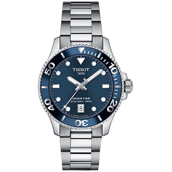 TISSOT T120.210.11.041.00 Watch - SEASTAR 1000 BL SS - Swiss Automatic Dive Watch with 300m Water Resistance