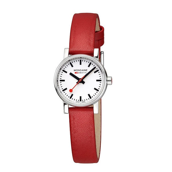 MONDAINE MSE.26110.LCV Watch - Evo2 Petit MONDAINE White/Red Leather