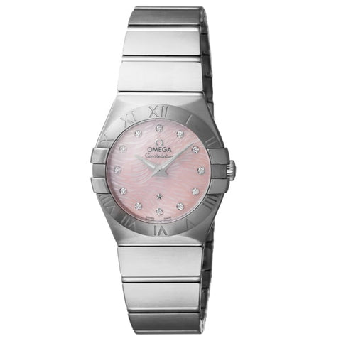 OMEGA 123.10.27.60.57.002 Constellation Quartz Ladies Metal Bracelet Luxury Watch 5 Year Warranty Elegant Design