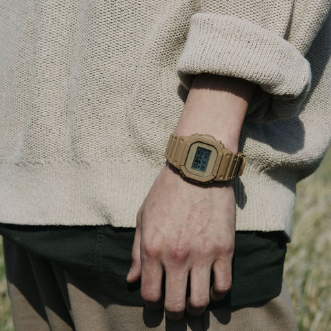 CASIO DW 5600NC 5JF Men's G SHOCK Natural Color Series with Shock Resistance, Water Resistance up to 200m, LED Backlight and Durable Resin Band for Everyday Wear