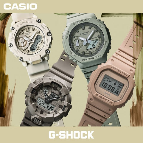 CASIO DW 5600NC 5JF Men's G SHOCK Natural Color Series with Shock Resistance, Water Resistance up to 200m, LED Backlight and Durable Resin Band for Everyday Wear