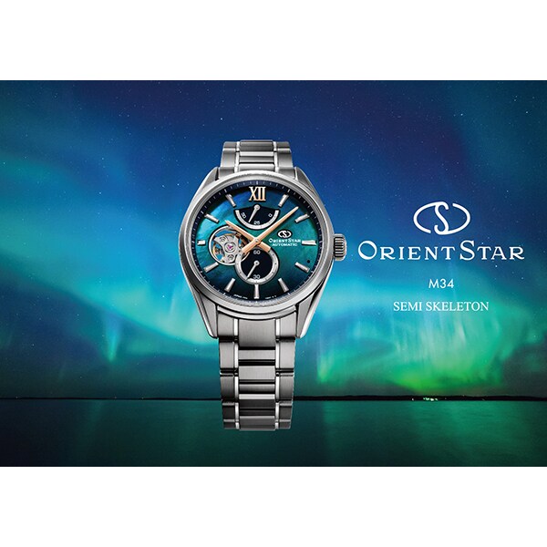 ORIENT RK-BY0001A Watch - Men's ORIENT STAR Contemporary M34 F7 Semi Skeleton Automatic Mechanical Stainless Steel Watch (Ima