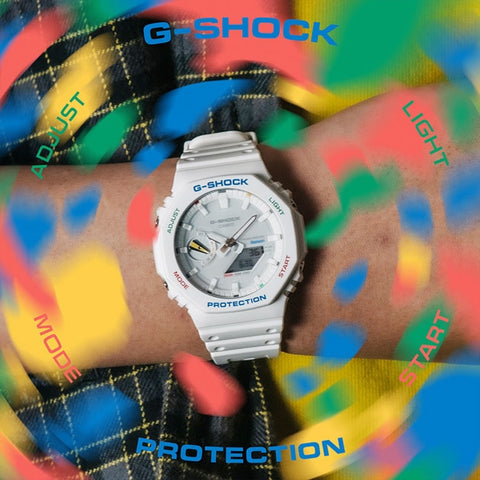CASIO GA B2100FC 7AJF Men's G SHOCK Watch with Multi Color Accents, Bluetooth Connectivity, Durable Resin Case, and Water Resistance for Ultimate Style and Functionality