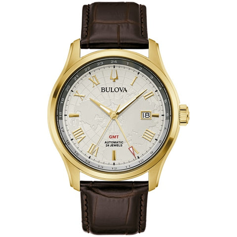 BULOVA 97B210 Classic GMT Watch with Authentic Design, 3 Year Warranty, Precision Movement and Timeless Elegance