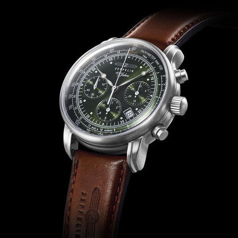 ZEPPELIN Seiko Chronograph Quartz Titanium Bracelet Men's Watch SNDC95P1 1 Year Warranty Water Resistant Stopwatch