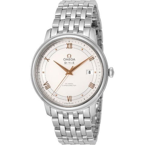 OMEGA 424.10.40.20.02.002 De Ville Prestige Co Axial Chronometer Men's Watch with Metal Band and 5 Year Warranty for Timeless Elegance
