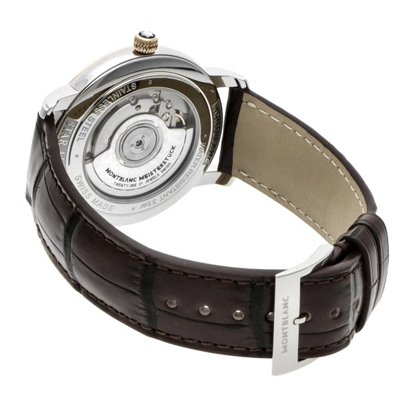 MONTBLANC 117577 Luxury Men's Alligator Leather Belt with 2 Year