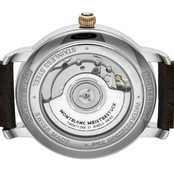 MONTBLANC 117577 Luxury Men's Alligator Leather Belt with 2 Year