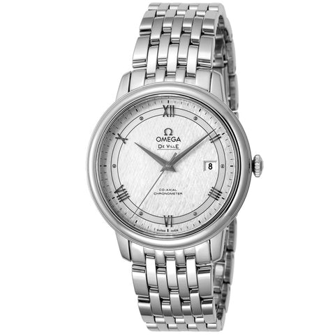 OMEGA 424.10.40.20.02.005 De Ville Prestige Co Axial Chronometer Men's Watch with Metal Bracelet and 5 Year Warranty for Timeless Elegance