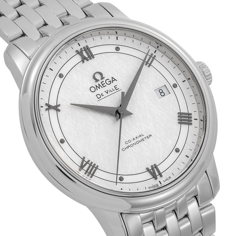 OMEGA 424.10.40.20.02.005 De Ville Prestige Co Axial Chronometer Men's Watch with Metal Bracelet and 5 Year Warranty for Timeless Elegance