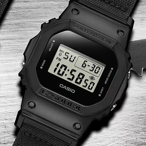 CASIO DW 5600BCE 1JF G SHOCK Men's Utility Watch with Shock Resistance, Water Resistance, LED Backlight and Classic Black Design