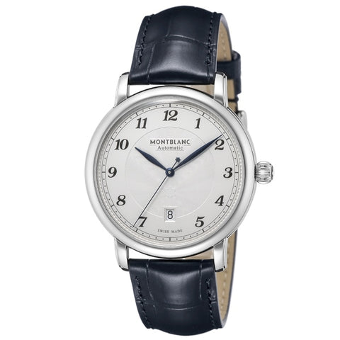 MONTBLANC 117575 Watch - Men's Alligator Belt with Luxurious Texture, Elegant Design, 2 Year Warranty for Timeless Style