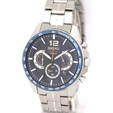 SEIKO SSB345P1 Chronograph Stainless Steel Water Resistant Date Display Solar Powered