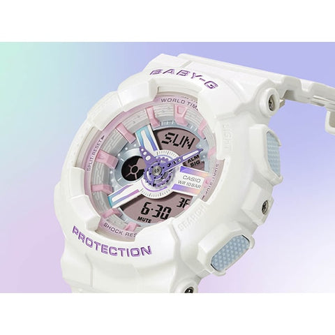 CASIO BA 110FH 7AJF Stylish Ladies BABY G Watch with Shock Resistance, Water Resistance up to 100M, and LED Light for Everyday Adventures