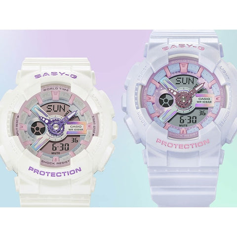 CASIO BA 110FH 7AJF Stylish Ladies BABY G Watch with Shock Resistance, Water Resistance up to 100M, and LED Light for Everyday Adventures