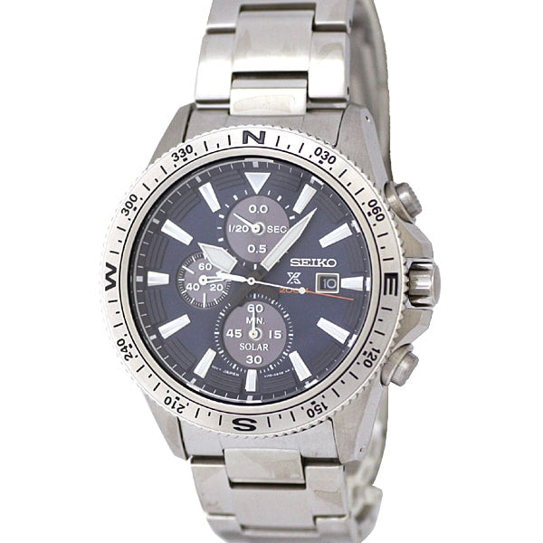 SEIKO SSC703P1 Watch - Quartz Chronograph Water Resistant 10BAR Stainless Steel Bracelet Men's Watch with 1 Year Warranty