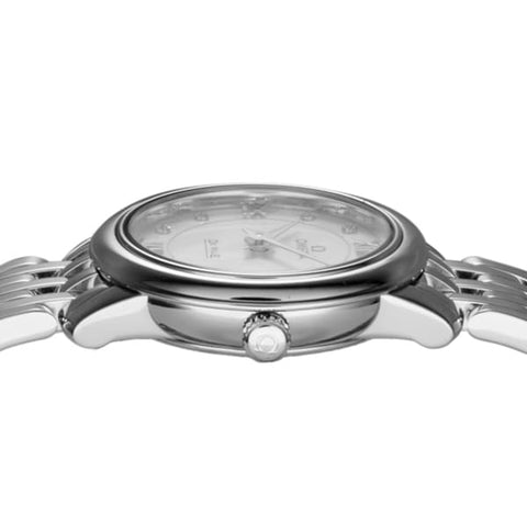 OMEGA 424.10.24.60.55.001 De Ville Prestige Quartz Ladies Watch with Elegant Metal Bracelet and 5 Year Warranty for Timeless Style