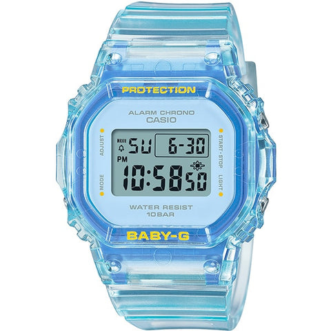CASIO BGD 565SJ 2JF Ladies BABY G Watch with See Through Design, Shock Resistant, Water Resistant, and Stylish Casual Look