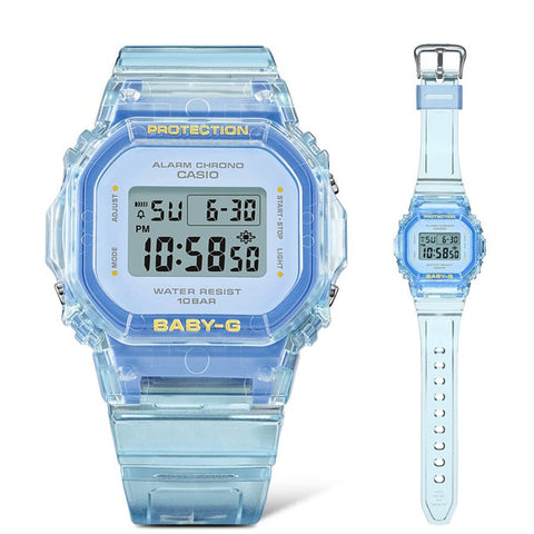 CASIO BGD 565SJ 2JF Ladies BABY G Watch with See Through Design, Shock Resistant, Water Resistant, and Stylish Casual Look
