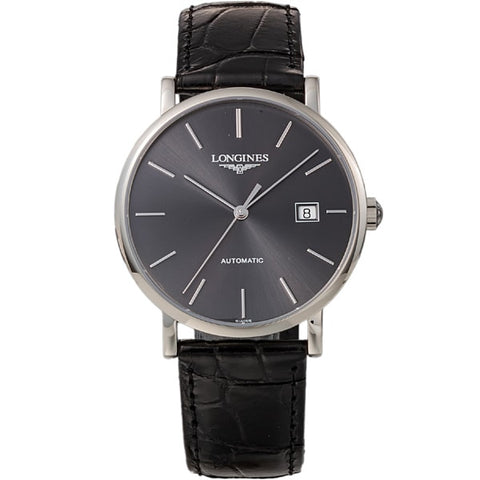 Elegant Longines L4.910.4.72.2 5-Year Warranty Gray Swiss Watch [Parallel Import]