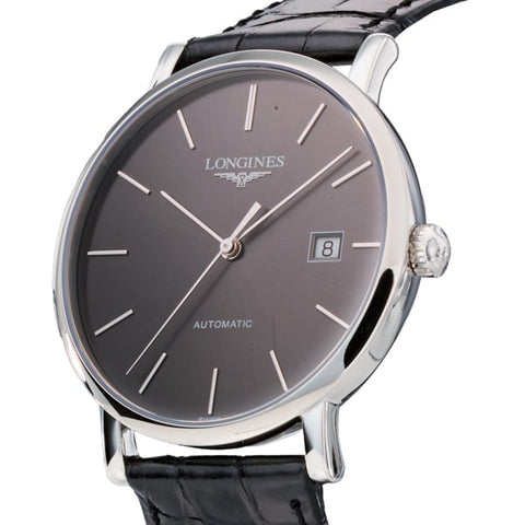 Elegant Longines L4.910.4.72.2 5-Year Warranty Gray Swiss Watch [Parallel Import]