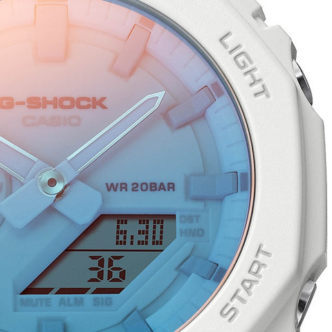 CASIO GA 2100TL 7AJF Men's G SHOCK Beach Time Lapse Watch with Durable Resin Band, Water Resistance, and Stylish Design for Adventure and Everyday Wear