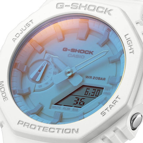 CASIO GA 2100TL 7AJF Men's G SHOCK Beach Time Lapse Watch with Durable Resin Band, Water Resistance, and Stylish Design for Adventure and Everyday Wear