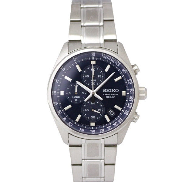SEIKO SSB377P1 Watch - Chronograph Quartz Water Resistant 10BAR IP Bracelet Men's Watch with 1 Year Warranty