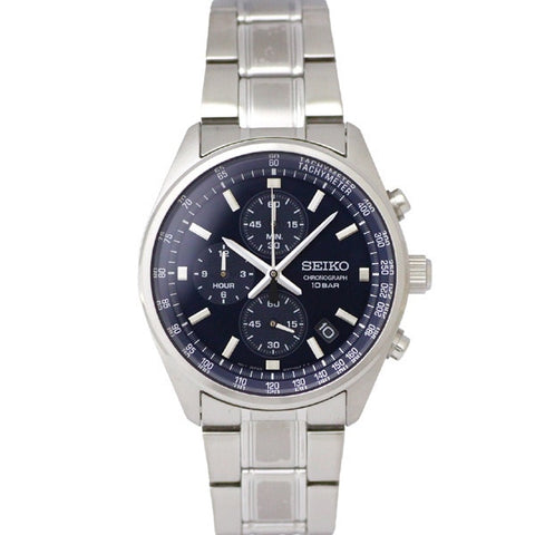 SEIKO SSB377P1 Watch - Chronograph Quartz Water Resistant 10BAR IP Bracelet Men's Watch with 1 Year Warranty