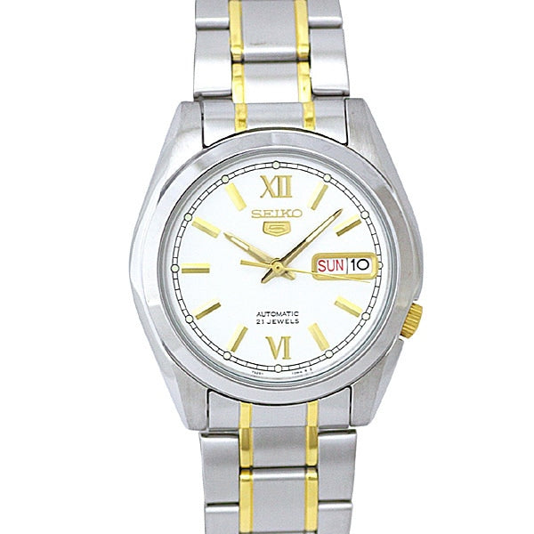 SEIKO SNKL57K1 Watch - Men's Silver Stainless Steel Bracelet Automatic Movement Water Resistant Watch with 1 Year Warranty