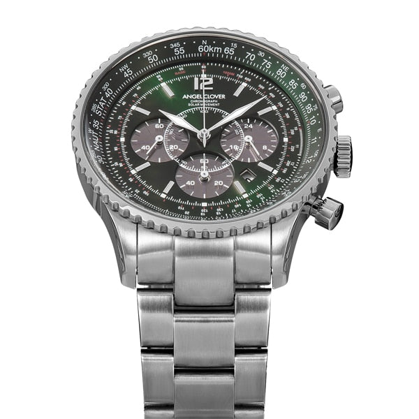 ANGEL CLOVER NTS44SGR Stylish Solar Powered Watch with Durable