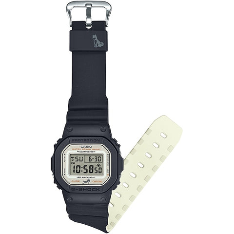 CASIO DW 5600SHB 1JR Men's G SHOCK Watch with Shiba Inu Design, Shock Resistant, Water Resistant, and LED Backlight for Everyday Style