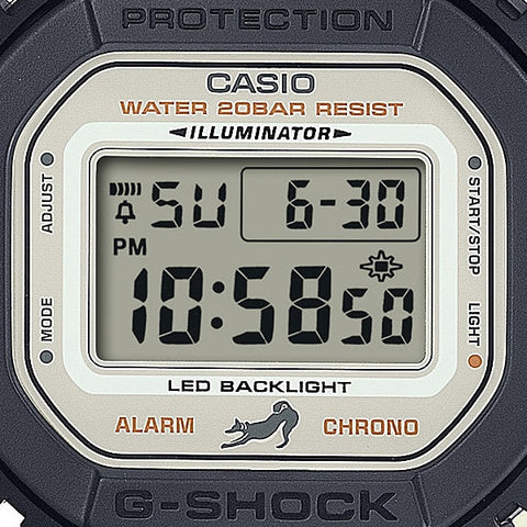 CASIO DW 5600SHB 1JR Men's G SHOCK Watch with Shiba Inu Design, Shock Resistant, Water Resistant, and LED Backlight for Everyday Style
