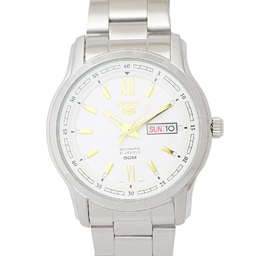 SEIKO SNKP15K1 Watch - 5 Series Men's Watch Stainless Steel Bracelet 50M Water Resistant Automatic Movement Classic Design