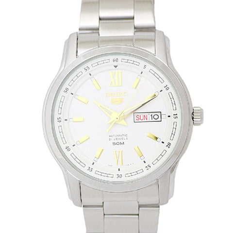 SEIKO SNKP15K1 Watch - 5 Series Men's Watch Stainless Steel Bracelet 50M Water Resistant Automatic Movement Classic Design